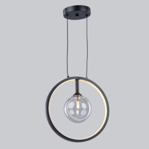 دلايه مودرن طوق اسود 2 لمبه LED - 852-28