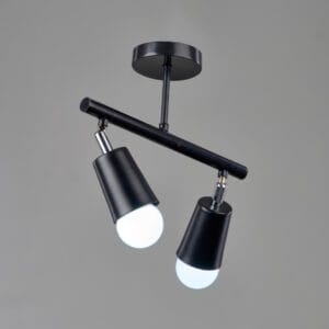 اسبوت لايت أسود 2 لمبة