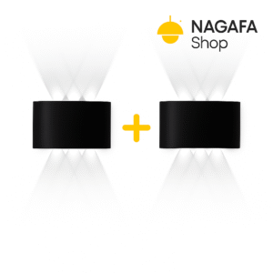 باندل (2قطعة) أباليك حائط مودرن باللون الأسود تصميم فاخر يناسب جميع الديكورات |نجفة شوب