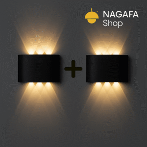 باندل (2قطعة) أباليك حائط مودرن باللون الأسود تصميم فاخر يناسب جميع الديكورات