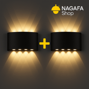 باندل (2قطعة) أباليك حائط مودرن باللون الأسود تصميم فاخر يناسب جميع الديكورات