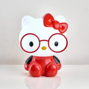 أباجورة ديكور أطفال بإضاءة LED ناعمة بتصميم كرتوني لطيف على شكل قطة