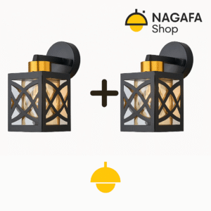 باندل (2قطعة) أباليك حائط مودرن باللون الأسود تصميم فاخر يناسب جميع الديكورات