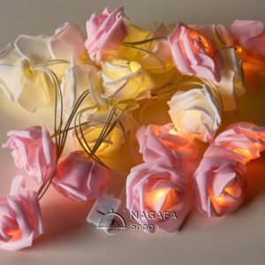 فرع ورد أبيض وبينك