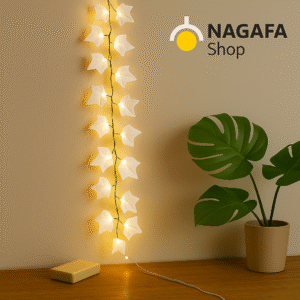 فرع ورق شجر LED بإضاءة ليد دافئة يعمل بالبطارية ديكور جداري طبيعي | نجفة شوب