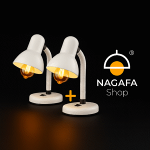 باندل (2 قطعة ) أباجورة مكتب مودرن إضاءة عملية للدراسة والعمل |نجفة شوب