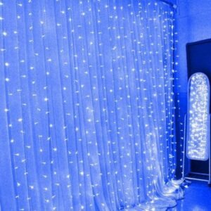 ستارة ليد بيضاء بطول 3 متر و12 فرع إضاءة بـ7 حركات لتزيين الديكور والمناسبات من نجفة شوب