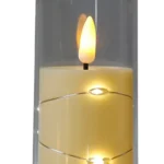 ⁦شمعة LED ديكورية بإضاءة دافئة | للطاولات والمناسبات والديكور المنزلي والاجواء الرومانسية⁩ - الصورة ⁦3⁩