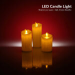⁦شمعة LED ديكورية بإضاءة دافئة | ديكور للمناسبات والطاولات تعمل بالبطارية⁩ - الصورة ⁦11⁩
