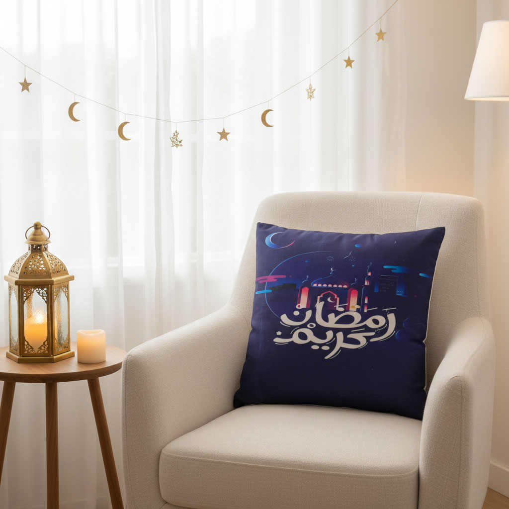 2-13.jpg كافر كوشن رمضان كريم ملون مقاس 45×45 - الصورة 1