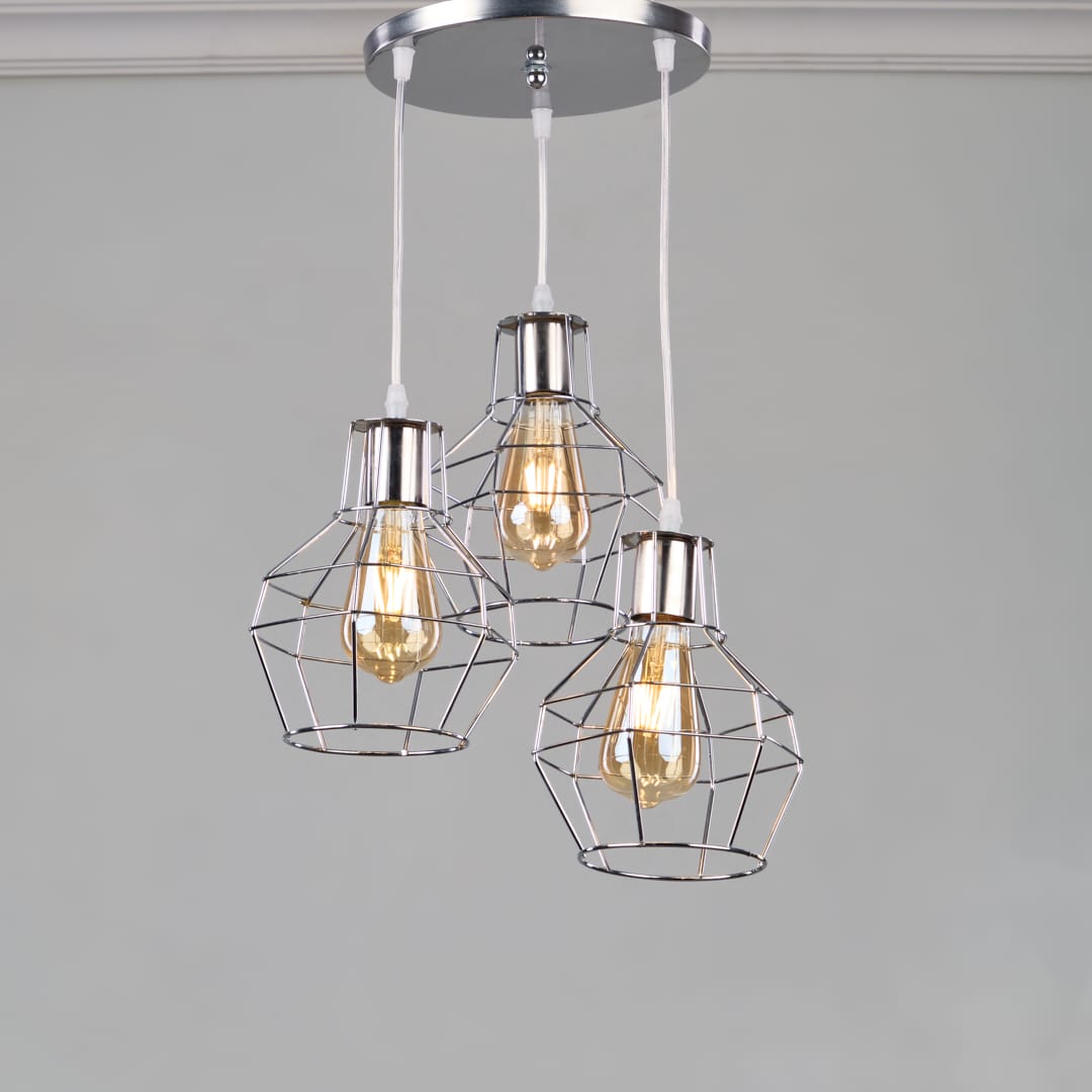3RCS1005-2.jpg دلايه سقف ثلاثيه لون فضي - الصورة 1