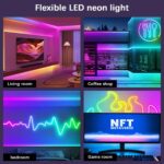 ⁦شريط ليد RGB ذكي متعدد الألوان | تحكم بالتطبيق والريموت للغرف والديكور⁩ - الصورة ⁦3⁩