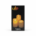 ⁦شمعة LED ديكورية بإضاءة دافئة | للطاولات والمناسبات والديكور المنزلي والاجواء الرومانسية⁩ - الصورة ⁦6⁩
