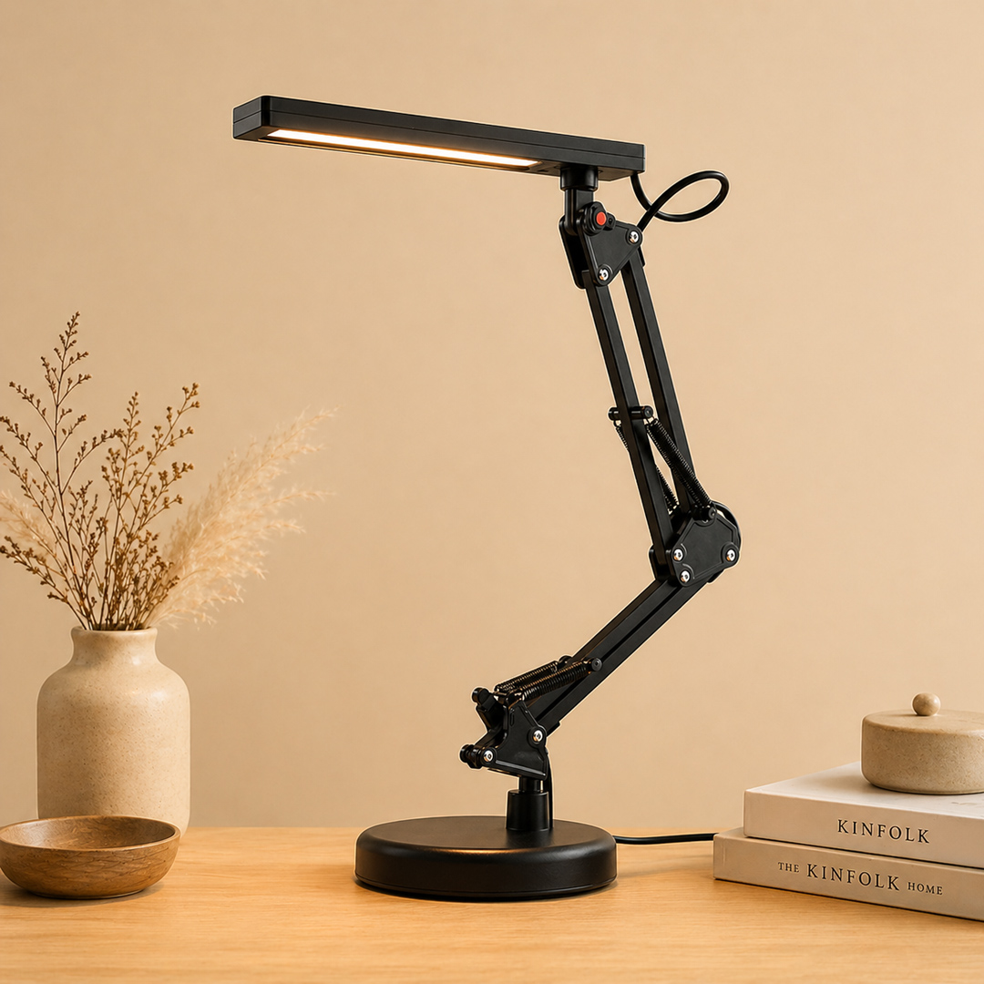 B815-1-1.jpg أباجورة مكتب LED أسود مودرن |إضاءة مكتبية مريحة و موفرة للطاقة - الصورة 1