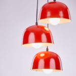 Red Helmet 3-Bulb Pendant Lamp | Bold Design for Modern Spaces - Image 2
