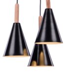 Lami Black Chandelier, 3 Lights | Distinctive Lighting for Contemporary Spaces - Image 2