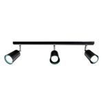 ⁦سبوت لايت سقف ثلاثي أسود فضي 3 لمبات | إضاءة موجهة للريسبشن والممرات⁩ - الصورة ⁦2⁩