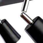 ⁦سبوت لايت سقف ثلاثي أسود فضي 3 لمبات | إضاءة موجهة للريسبشن والممرات⁩ - الصورة ⁦5⁩