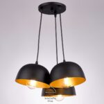 Black Helmet 3-Bulb Pendant Light | Stylish Lighting with a Modern Touch - Image 2