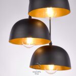Black Helmet 3-Bulb Pendant Light | Stylish Lighting with a Modern Touch - Image 3