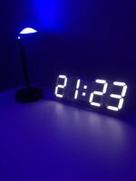 ⁦ساعة رقمية LED للحائط والمكتب | عرض الوقت والتاريخ ودرجة الحرارة مميزة و موفرة للطاقة⁩ - الصورة ⁦4⁩