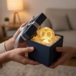 ⁦كرة كريستال روني ثلاثية الأبعاد مضيئة LED | مصباح ديكور لغرفة النوم والمكتب⁩ - الصورة ⁦9⁩
