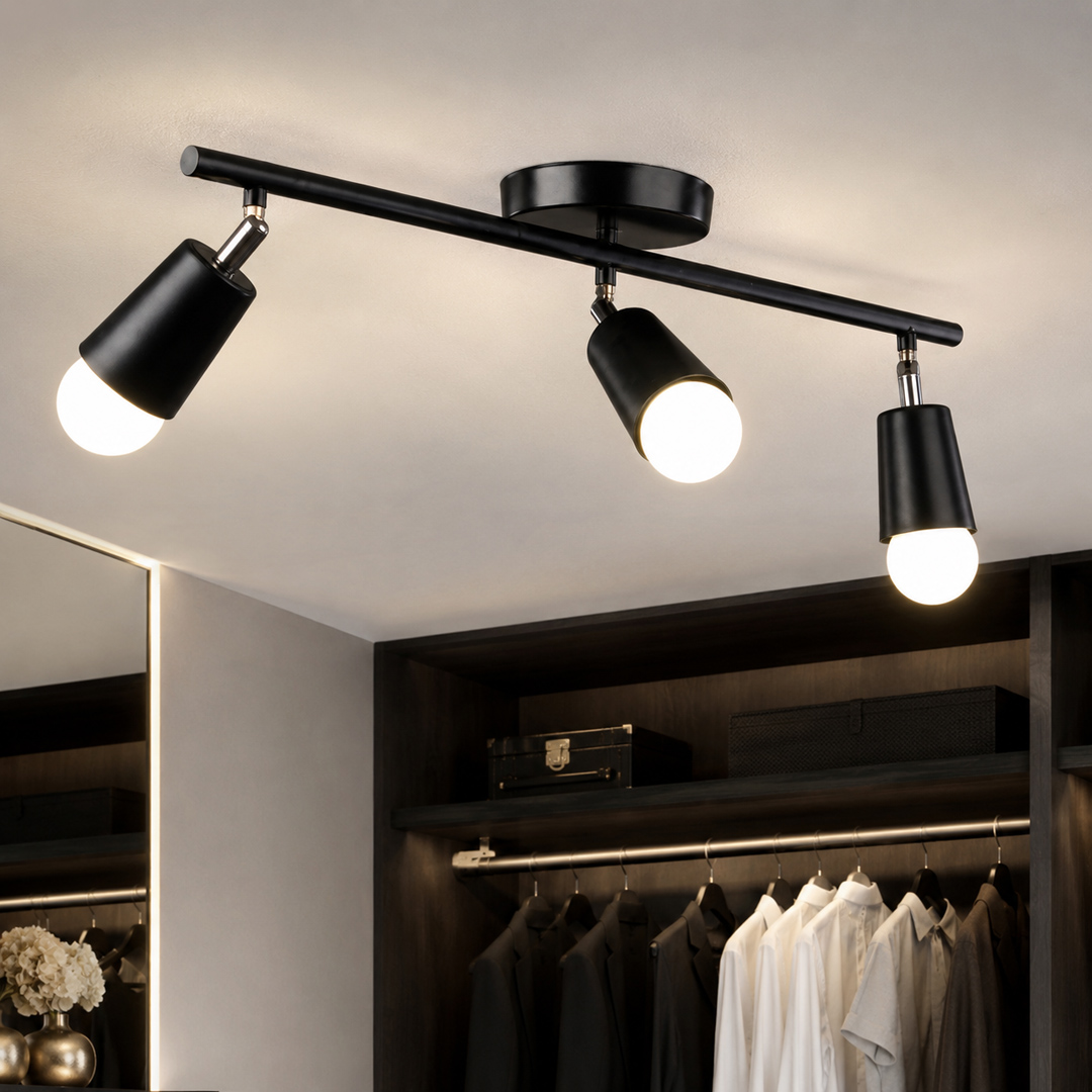 SLTB-3-1.jpg سبوت لايت سقف أسود مودرن | إضاءة موجهة للريسبشن وغرف المعيشة - الصورة 1