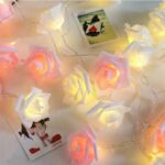 ⁦فرع ورد أبيض وبينك 20 لمبة LED | إضاءة ديكوري مميزة⁩ - الصورة ⁦7⁩