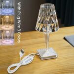 ⁦أباجورة أكريليك كريستالية LED تاتش | إضاءة متعددة USB⁩ - الصورة ⁦6⁩