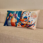 2 كافر كوشن رمضان ديكور إسلامي ملون مقاس 45×45