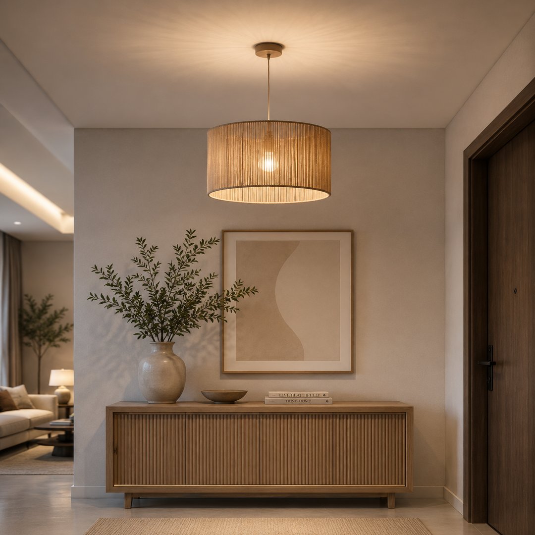 beige-boho-chandelier-natural-linen-nagafashop-1.jpg مارو نجفه بوهو مصنوعه من اجود انواع خيوط الكتان الطبيعي - الصورة 1