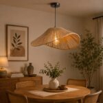 نجفة بوهو كتان مودرن سيلابوت بتصميم انسيابي | إضاءة مميزة و انيقة