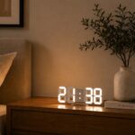 ساعة رقمية LED للحائط والمكتب | عرض الوقت والتاريخ ودرجة الحرارة مميزة و موفرة للطاقة