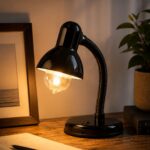 أباجورة مكتب LED سوداء  كلاسيك| إضاءة مريحة للعمل والدراسة و موفرة للطاقة
