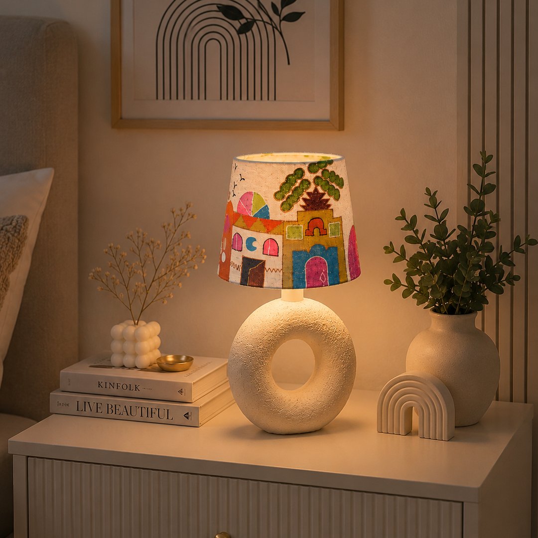g-dw-rs-1-modern-table-lamp.jpg دارنا أباجورة مودرن دونات فايبر جلاس و شابوه ريفي - الصورة 1