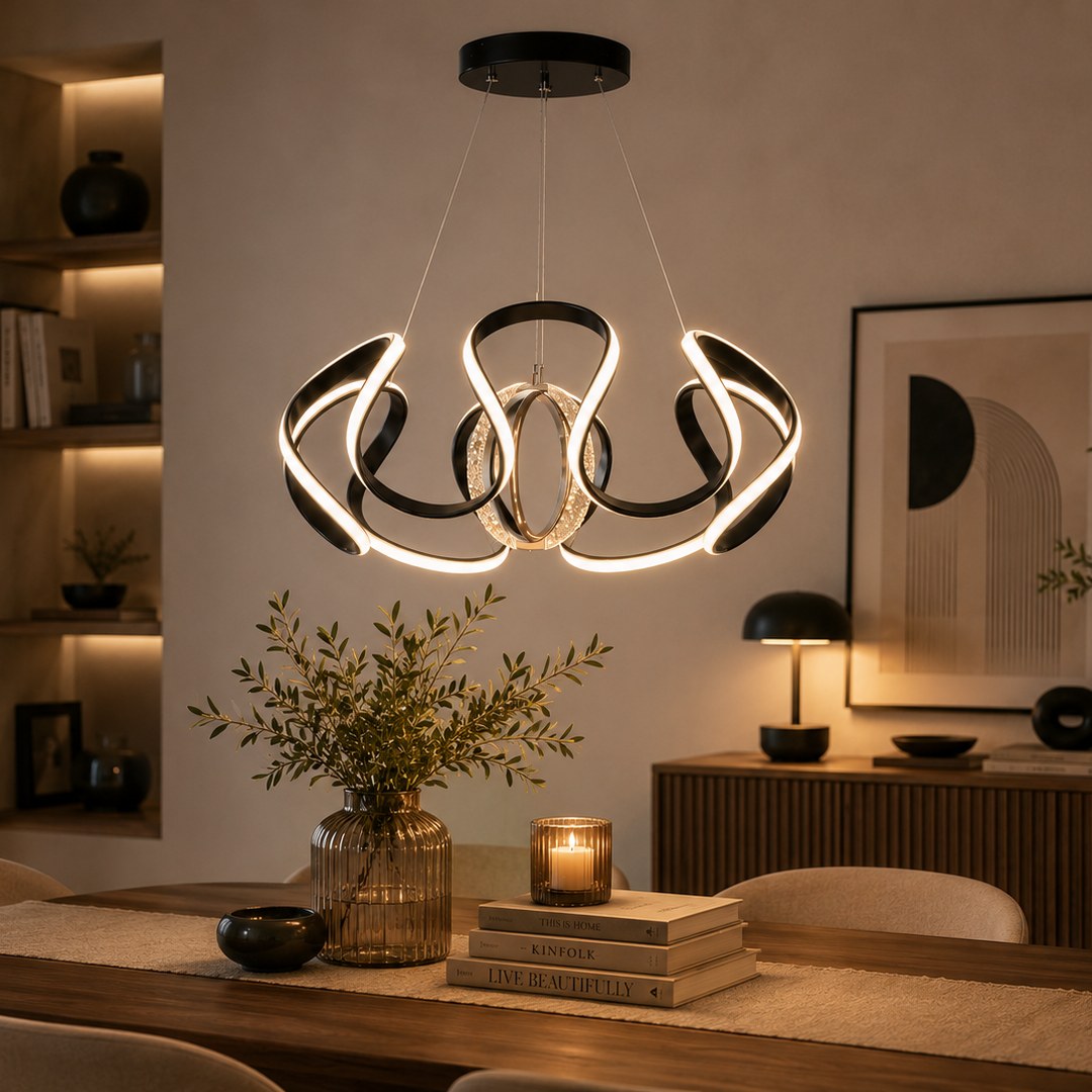 harry-modern-led-chandelier-black-gold-nagafashop-3.jpg هاري نجفه ليد لون اسود - الصورة 1