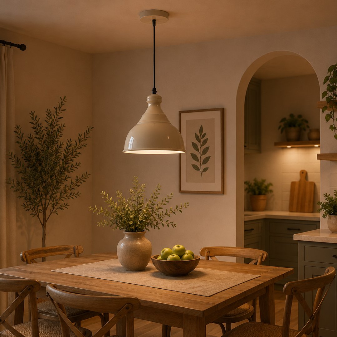 modern-cream-pendant-light-kitchen-dining.jpg دلاية مودرن 1 لمبة كريمي| إضاءة معلقة أنيقة للمطبخ والسفرة - الصورة 1