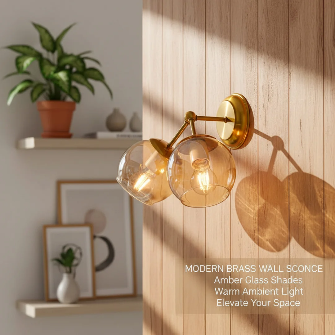 modern-gold-double-glass-wall-sconce-amber-globe-light.webp داكي ابليك حائط شامبيين - الصورة 1