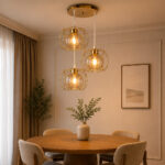 Modern Olive Gold Triple Ceiling Pendant, 3 Lights | Refined Lighting for Contemporary Spaces