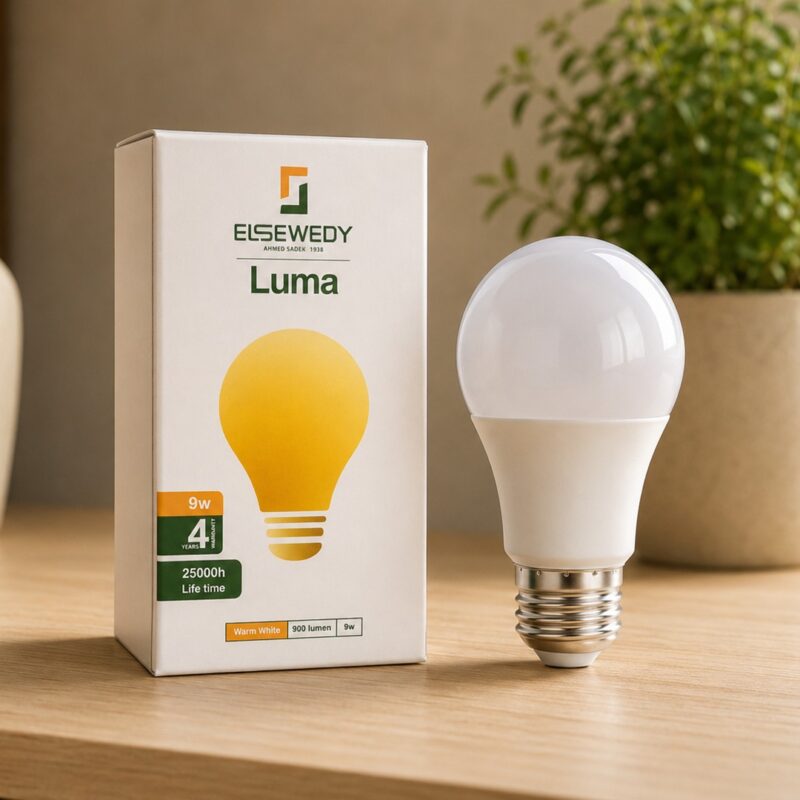 El Sewedy Luma LED Bulb 9 Watt Warm White 900 Lumens