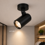 سبوت لايت فردي 42 وات باللون الأسود – إضاءة Warm وكشاف موجه قابل للحركة 360 درجة