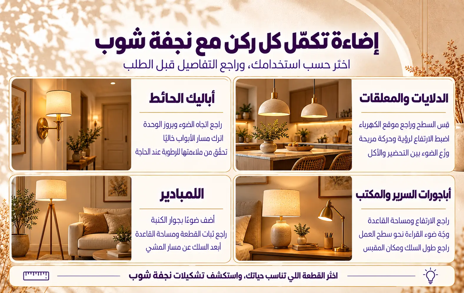 خلّي الضوء فوق المكان اللي محتاجه
