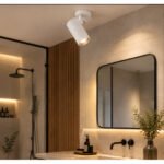 ⁦سبوت لايت مودرن أبيض برأس أسطواني إضاءة Warm وكشاف موجه قابل للحركة 360 درجة⁩ - الصورة ⁦2⁩