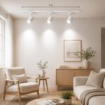 ⁦تراك لايت ثلاثي 42 وات باللون الأبيض – إضاءة ابيض و3كشاف موجه قابل للحركة 360 درجة⁩ - الصورة ⁦2⁩