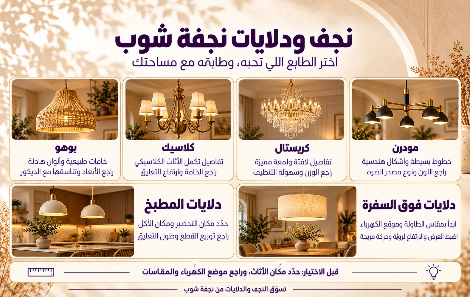 اختَر القطعة اللي تجمع تفاصيل الريسبشن 