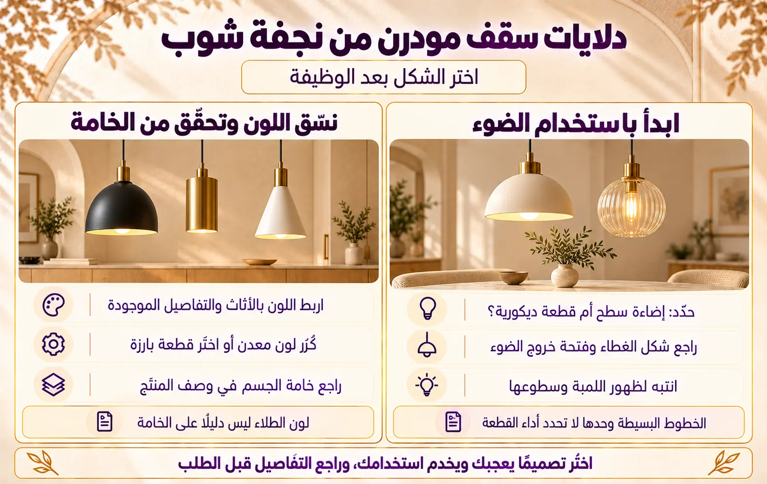 دلايات سقف مودرن من نجفة شوب