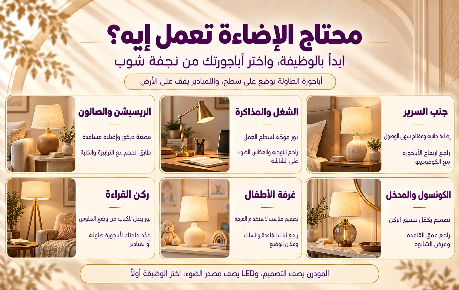محتاج اباجورة الإضاءة تعمل إيه؟